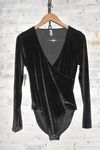 ¡NUEVO CON ETIQUETAS! Body American Apparel Terciopelo Triturado Gris Noir Talla L! - Imagen 1 de 4
