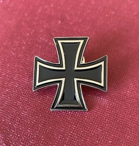 Iron Cross Enamel Lapel Hat Pin NEW - Picture 1 of 2