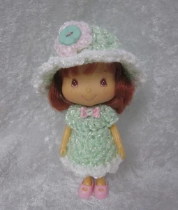 Made to fit STRAWBERRY SHORTCAKE #12 Handmade Clothes, Crochet Dress & Hat Set - Picture 1 of 3