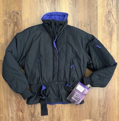 Новый с Ярлыками винтажный Helly Hansen куртка женщин размер 8 черный Европа лыж износ - Изображение 1 из 4