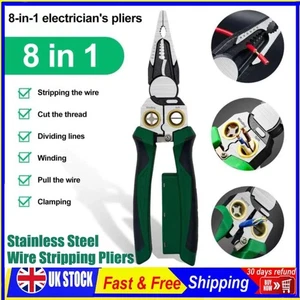 8 in 1 Wire Stripper with Voltage Tester,Electrician Repair Multi-function Tool - Picture 1 of 24