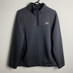 LL Bean Airlight Knit Pullover Womens XL Dark Gray 1/4 Snap Pockets 506463 NWT - Picture 1 of 9