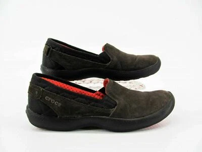 Zapato Crocs Mujer Cualquier Clima Talla 8M Marrón Mocasín Usado qp Foto 1 de 4