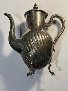 Ancienne Théière en argent massif 800% de 1898 (109-6/A230) - Imagen 1 de 10