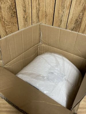 Storage Ottoman Round Sherpa Footrest or Storage Organizer 16.5 Inch White New - Image 1 of 3