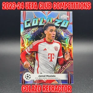023-24 Topps Chrome UEFA Club Golazo Refractor #GL-8 Jamal Musiala Bayern - Bild 1 von 2