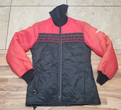 Vintage 1980s Yamaha Snowmobile Red Black Jacket Coat Sz S Insulated - Image 1 of 4