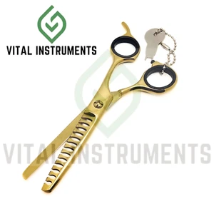 Tijeras de cizallamiento rectas profesionales para aseo de mascotas de 6,5" oro completo - Imagen 1 de 1