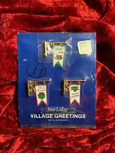 Dept. 56 Village Accessory ~ Snow Village Metal Greeting Sign #54186 - Picture 1 of 4