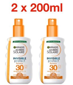 Garnier Ambre Solaire Invisible Protect Bronze Sun Spray SPF 30 2 x 200ml