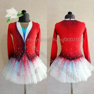 Ice Figure Skating Dress/Twirling Tap Dance Leotard/Competition Dress  - Picture 1 of 7