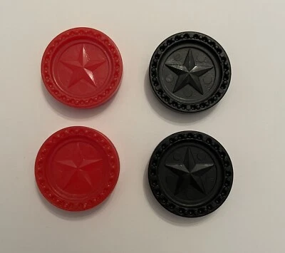 Juego de piezas de repuesto Connect 4 o Checker de colección lote de 4 2 rojos y 2 negros Foto 1 de 3