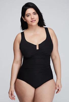 NUEVO TRAJE DE BAÑO LANE BRYANT DE UNA PIEZA XtraLife MIRACLESUIT Talla Grande 22 y 24 $175 Foto 1 de 4
