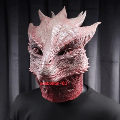 Genial Máscara de Juego de Dragones para Cosplay Monstruo Casco de Látex Halloween Utilería Regalos Juguetes Foto 1 de 4