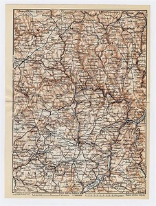 1910 CARTINA ANTICA ORIGINALE DEL LUSSEMBURGO - Foto 1 di 3