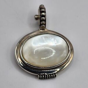 Joseph Esposito Sterling Silver Snap Pendant Mother Of Pearl 