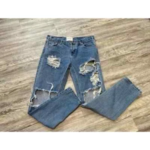 One X Teaspoon Awesome Baggies Boyfriend Jeans Destroyed Cobain Cropped Sz 27  - Picture 1 of 8
