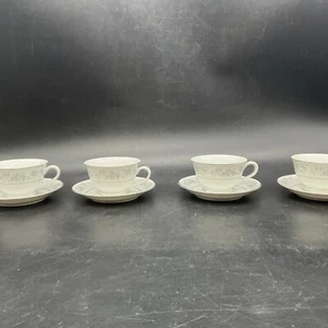 4 Vtg. Crest Wood China # 1077 Heritage Japan Cups And Saucers - Picture 1 of 10