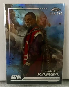 2024 Topps Chrome Star Wars Greef Karga Blue Refractor /150 - Picture 1 of 2