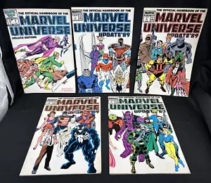 OFFICIAL HANDBOOK OF THE MARVEL UNIVERSE Lot of 5 1985 1989 - Picture 1 of 14