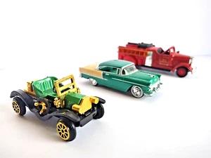1955 Chevrolet Bel Air, 1910 Ford Roll Royce, 1939 Ward Lafrance Red Fire Truck - Picture 1 of 8