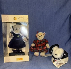 Muffy Steiff Bear Musical Soiree NIB Violin & Steiff Muffy Plaid+Lulu MacFluff - Picture 1 of 13