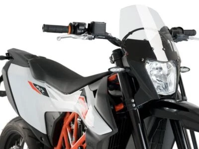 Pantalla deportiva Puig transparente nueva generación KTM 690 SMC R 2019-2024 Foto 1 de 2