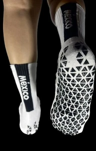 Sport White Anti Slip With Grip Soccer Men Football Short Socks México 6-12 - Picture 1 of 3