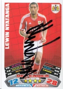 Tarjeta Lewin Nyatanga Firmada Bristol City Match Attax Championship 2011/12 - Imagen 1 de 1