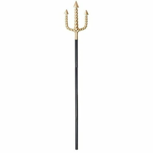 The Gothic Collection - 55" Plastic Spiral Trident Costume Gold Top Black Handle - Image 1 of 1
