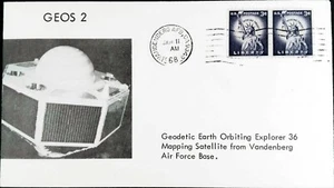 USA SATELLITE GEOS-2 1968 COVER COSMOS ESPACE Lollini (1206) - Picture 1 of 1