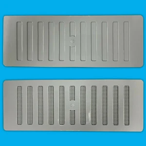 Rejilla de ventilación de aire blanca ajustable 282x105 mm orificios de flujo de aire - Imagen 1 de 2