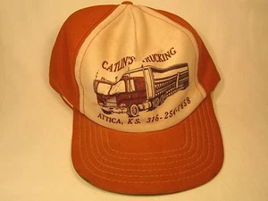 VINTAGE HAT Mens Cap CATLIN TRUCKING Attica, Kansas [Z5g] - Picture 1 of 1
