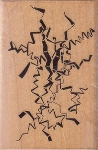 papel chisporroteo mayormente anim. Sello de goma montado en madera 2 1/2 x 2" envío gratuito - Imagen 1 de 2