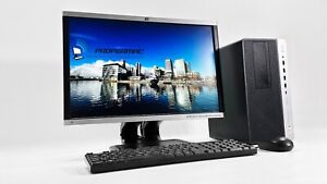 Windows 11 PC Computer Bundle Intel 8th Gen CPU 16GB DDR4 256 M.2 24" Monitor