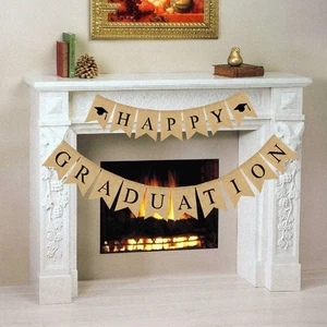 Happy Graduation Burlap Banner - Picture 1 of 4