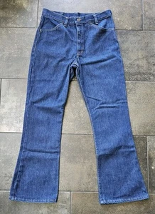 Vintage Genuine Sears Roebuck Denim Jeans Men’s 34x30 Flared Flare Vtg - Picture 1 of 13