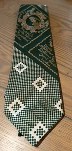 Vintage Riviera Krawatte, geometrisch, Füllfederhalter, James Raynolds, grün - Bild 1 von 6