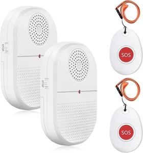 ChunHee Bezprzewodowy opiekun Pager Przycisk połączenia Pielęgniarka 2 nadajniki + 2 odbiorniki - Zdjęcie 1 z 6