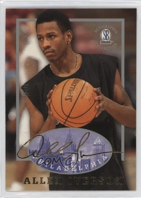 1997-98 Score Board Auto Collection Strongbox Allen Iverson #5 HOF - Image 1 of 2
