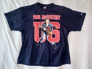 Vintage 2005 Paul McCartney US Tour Shirt Navy/Red The Beatles Size XL - Picture 1 of 15
