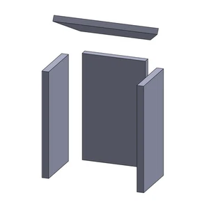 Feuerraumauskleidung Passend für Faber Alborg** Kamin & Ofen 4-teilig - Bild 1 von 8