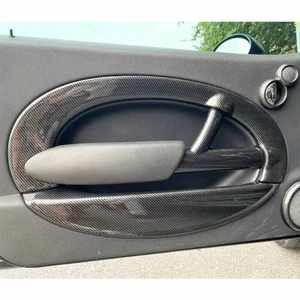 Carbon Style Interior Door Handle Panel Cover Trim for Mini Cooper R50 R52 R53 - Picture 1 of 4