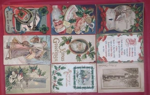 9 alte Weihnachtspostkarten Lot - Bild 1 von 2