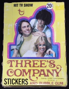 1978 TOPPS THREES COMPANY TV SHOW TRADING CARDS 36 PACKS COMPLETE BOX - Picture 1 of 7