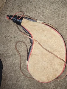 Bota Water Bag Canteen Suede Leather.  1 Liter Vintage  - Picture 1 of 6