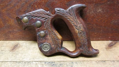 Vintage DISSTON & SONS D-16 Saw - 4 Nuts, 1880 – '28 - Applewood Handle Tool - Image 1 of 4