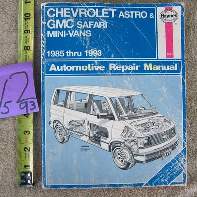 Haynes auto repair manual GMC Chevy Astro Safari and Mini vans 1985 to 1993 - Image 1 of 4