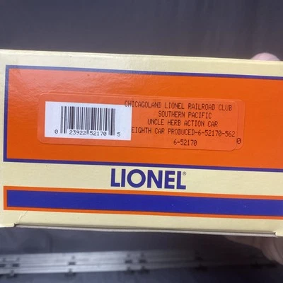 Lionel 6-52170 Chicagoland CLRC Southern Pacific Uncle Herb Operat BC O NEW Club - Image 1 of 4