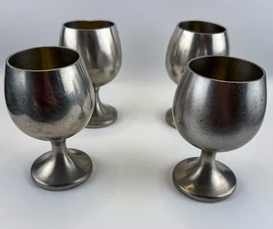 Juego De Colección De 4 Copas De Peltre Estilo Medieval Cáliz Vajilla - Imagen 1 de 11